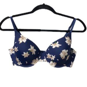 Vince Camuto Blue Floral T-Shirt Bra